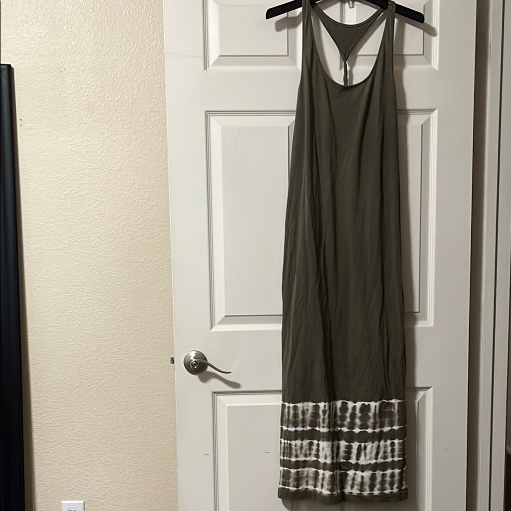 Xhilaration Green Sleeveless Halter Maxi Sundress